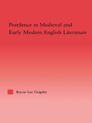 cover image of Pestilence in Medieval and Early Modern English Literature